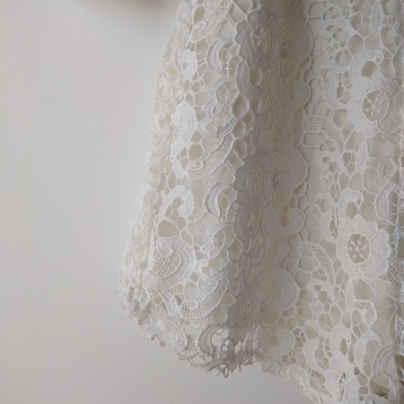 💙 NWT zara pure white lace romper with slip - Picture 4 of 5